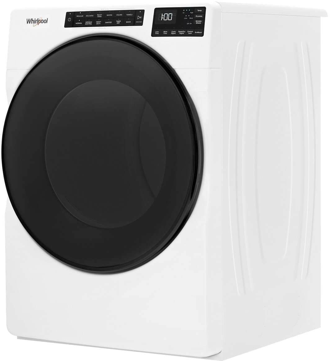 Angle. Whirlpool - 7.4 Cu. Ft. Stackable Gas Dryer with Wrinkle Shield - White.