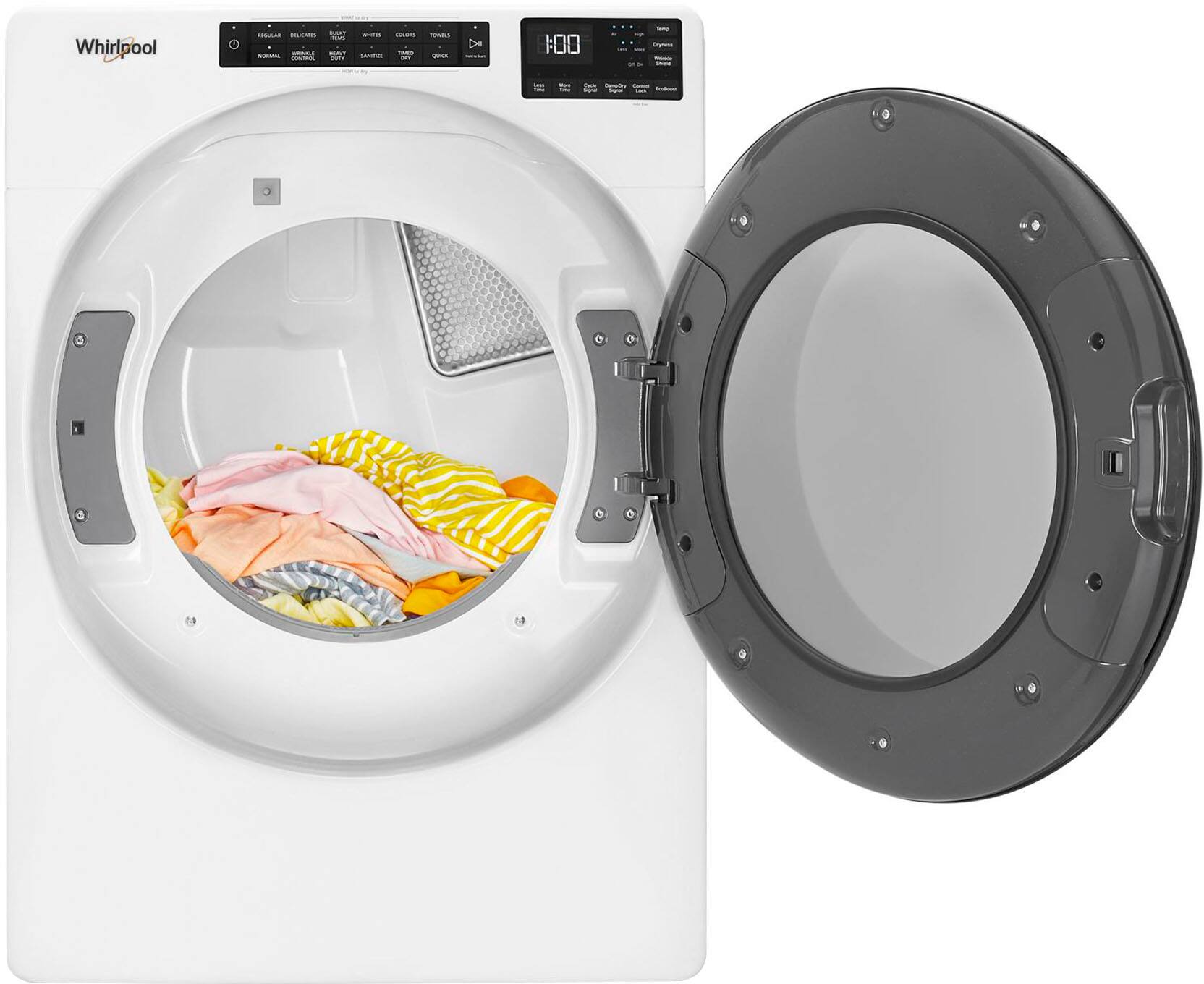Angle. Whirlpool - 7.4 Cu. Ft. Stackable Gas Dryer with Wrinkle Shield - White.