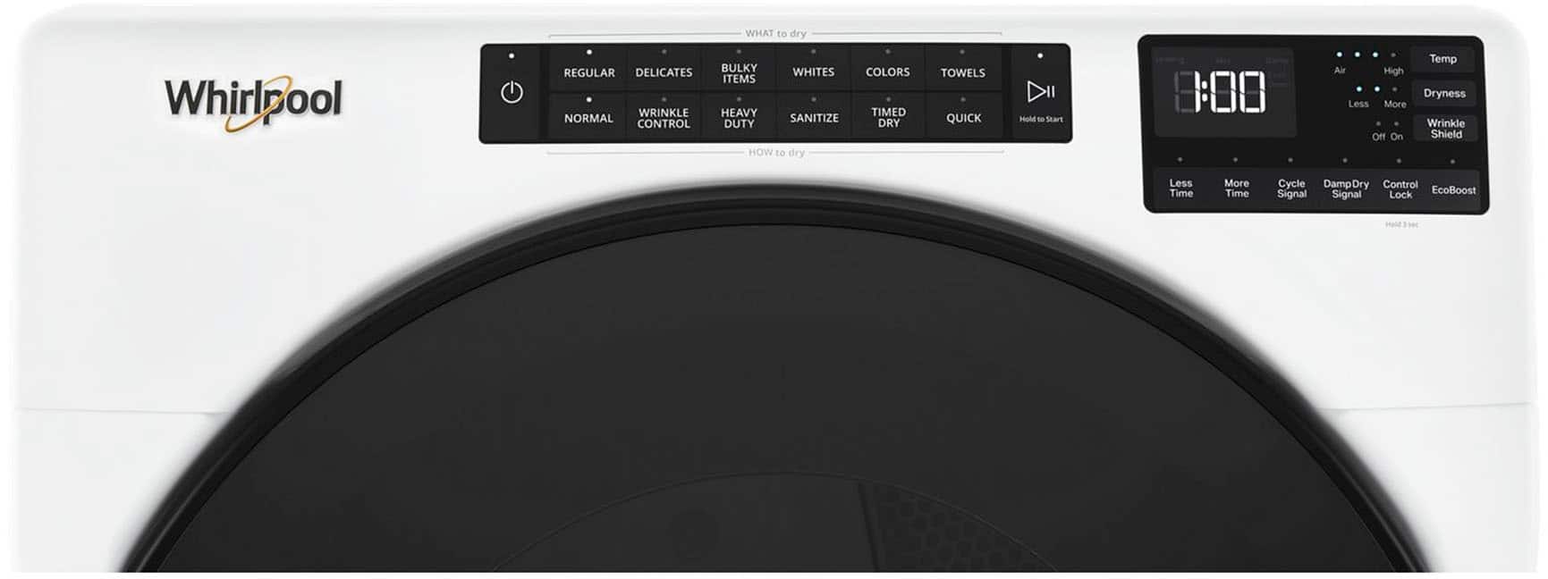 Alt View 13. Whirlpool - 7.4 Cu. Ft. Stackable Gas Dryer with Wrinkle Shield - White.