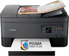 Front. Canon - PIXMA TR7020a Wireless All-In-One Inkjet Printer - Black.