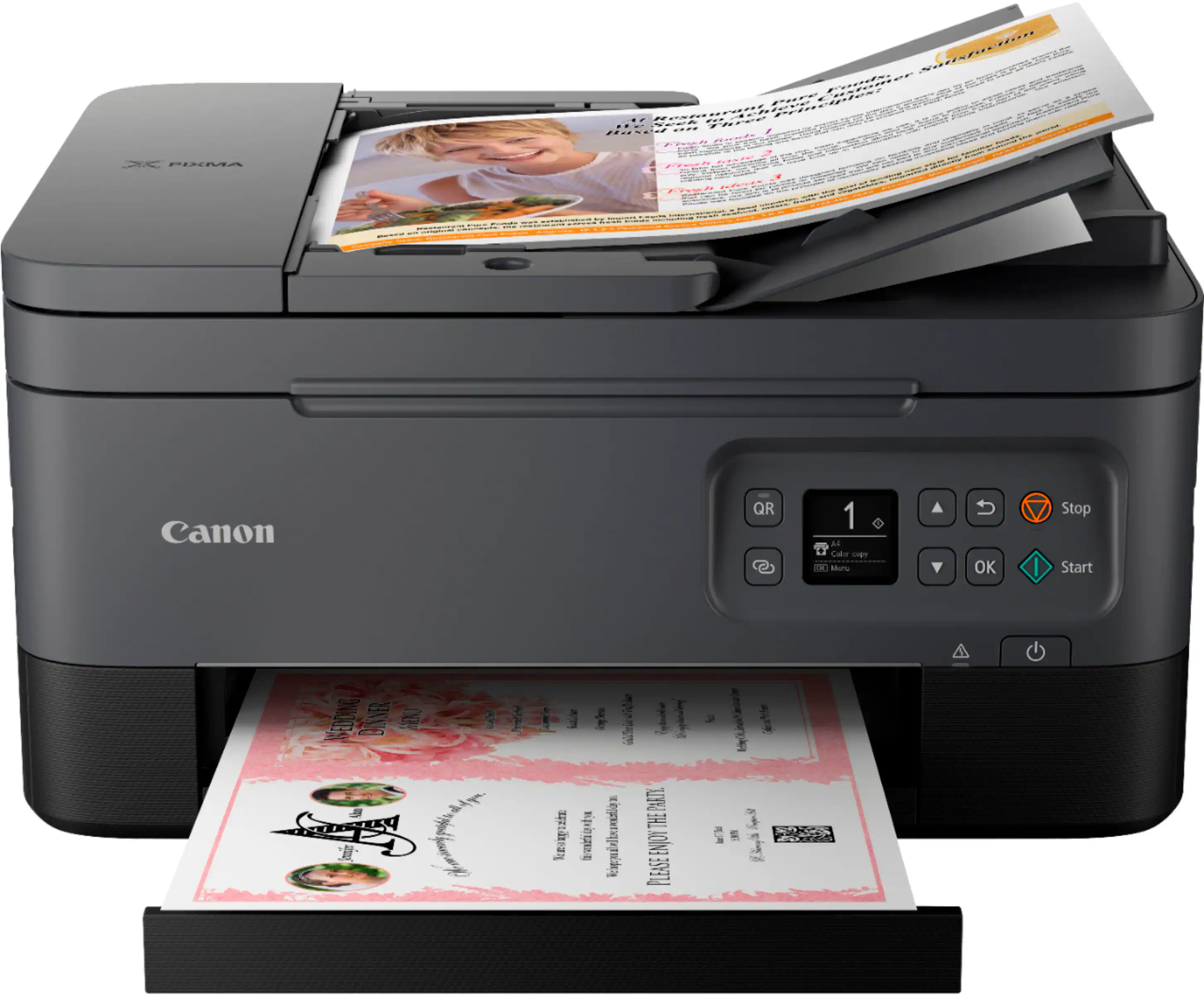 Alt View 1. Canon - PIXMA TR7020a Wireless All-In-One Inkjet Printer - Black.