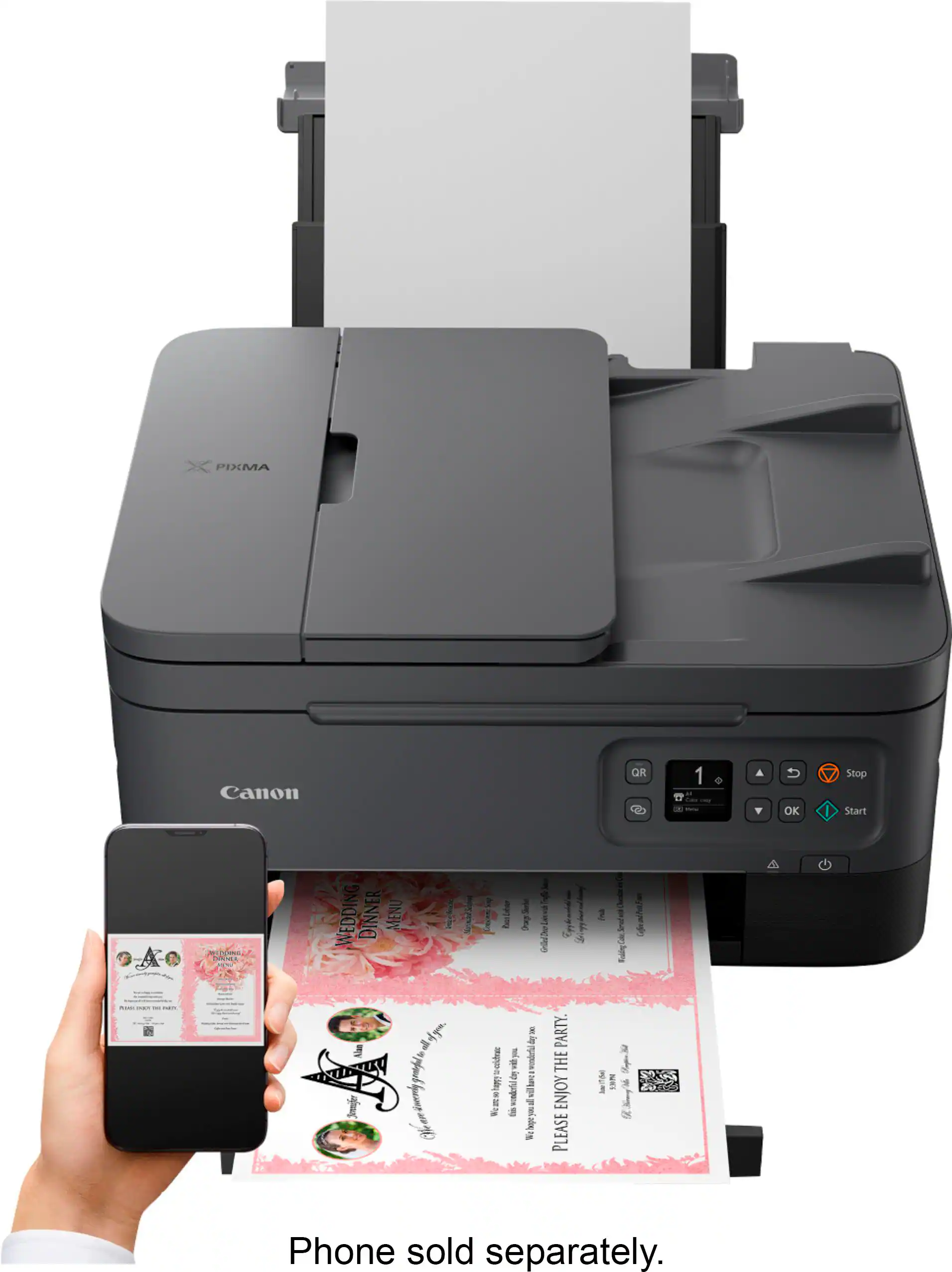 Alt View 21. Canon - PIXMA TR7020a Wireless All-In-One Inkjet Printer - Black.