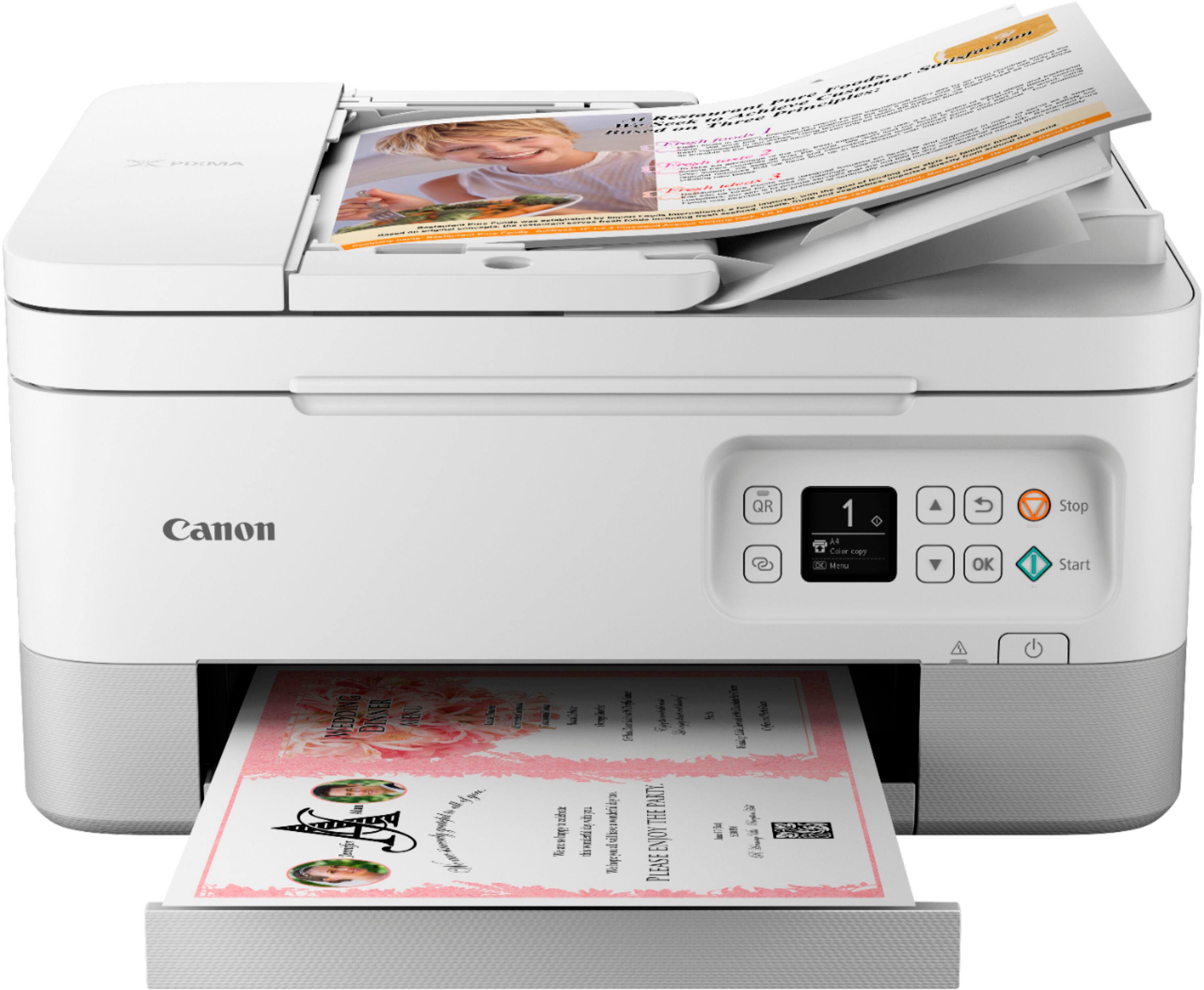 Alt View 16. Canon - PIXMA TR7020a Wireless All-In-One Inkjet Printer - White.