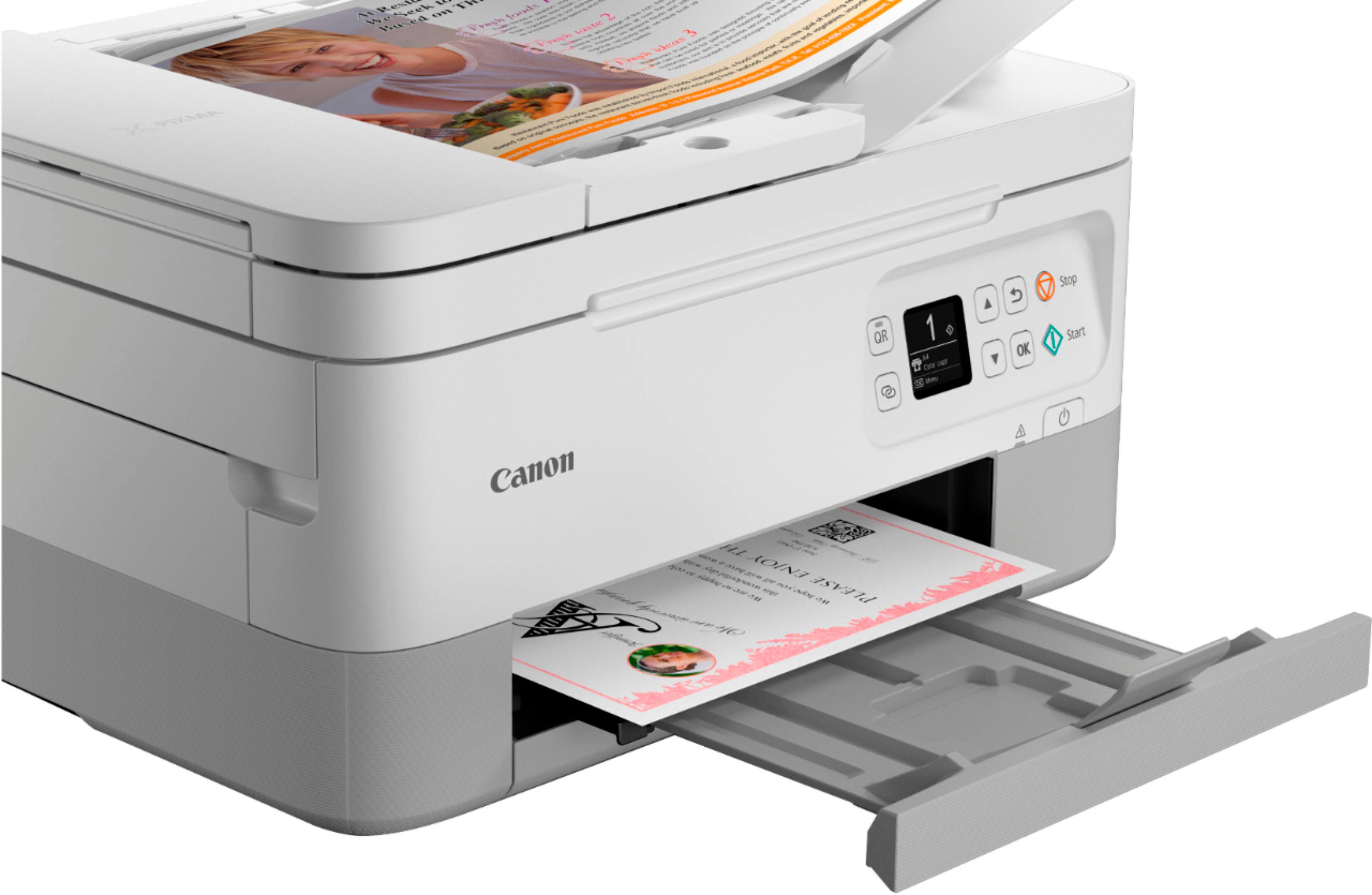 Alt View 24. Canon - PIXMA TR7020a Wireless All-In-One Inkjet Printer - White.