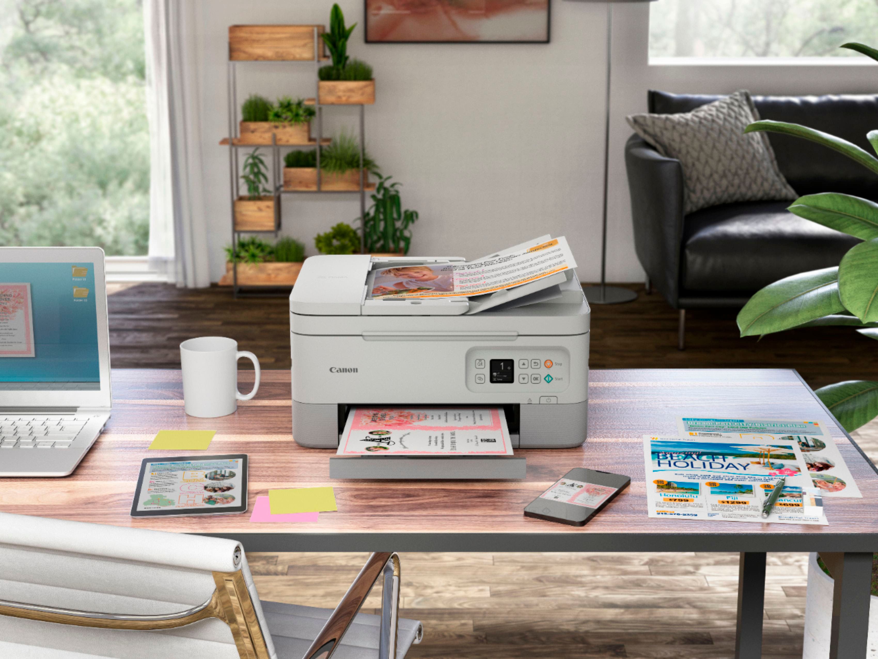 Alt View 25. Canon - PIXMA TR7020a Wireless All-In-One Inkjet Printer - White.