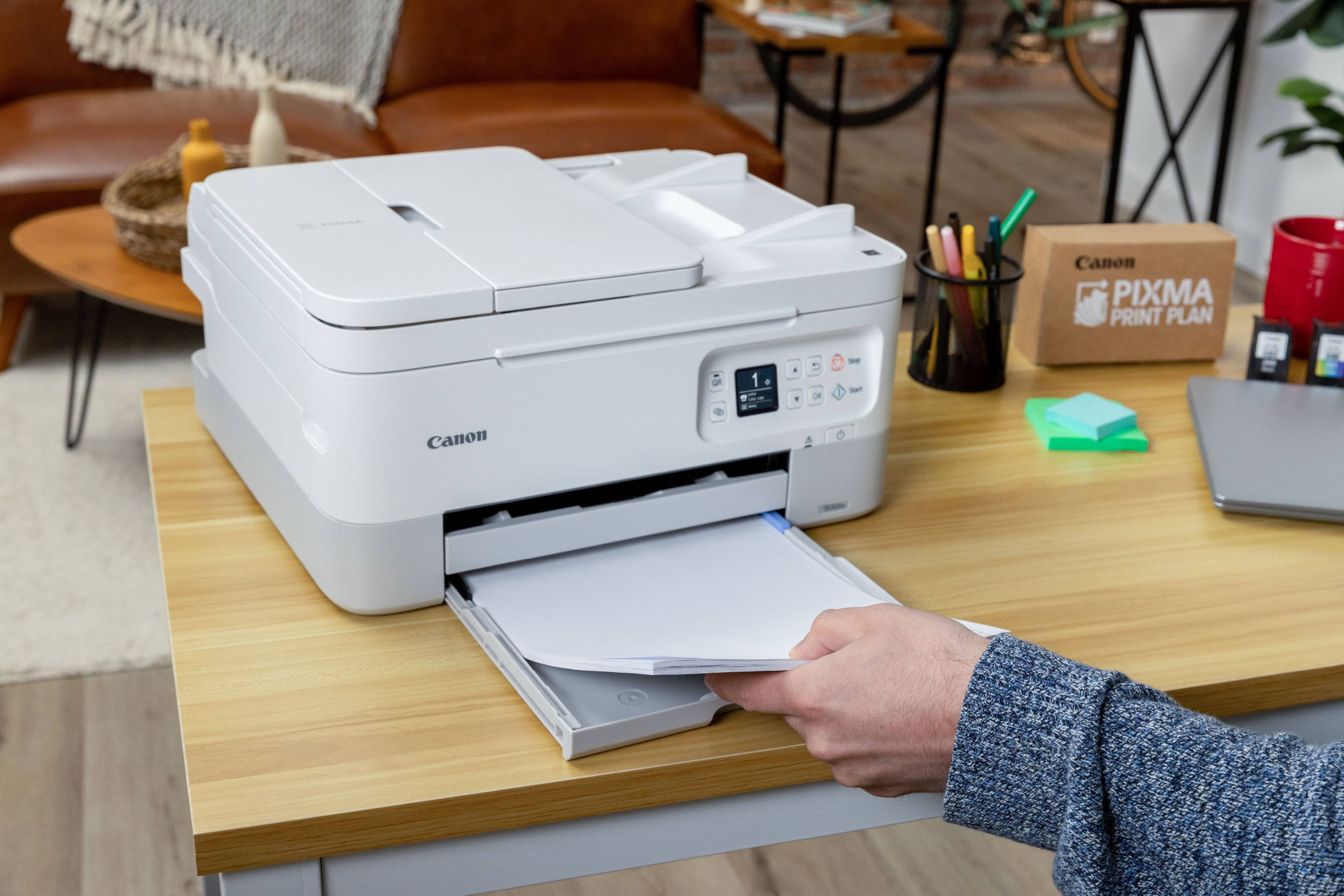 Alt View 18. Canon - PIXMA TR7020a Wireless All-In-One Inkjet Printer - White.