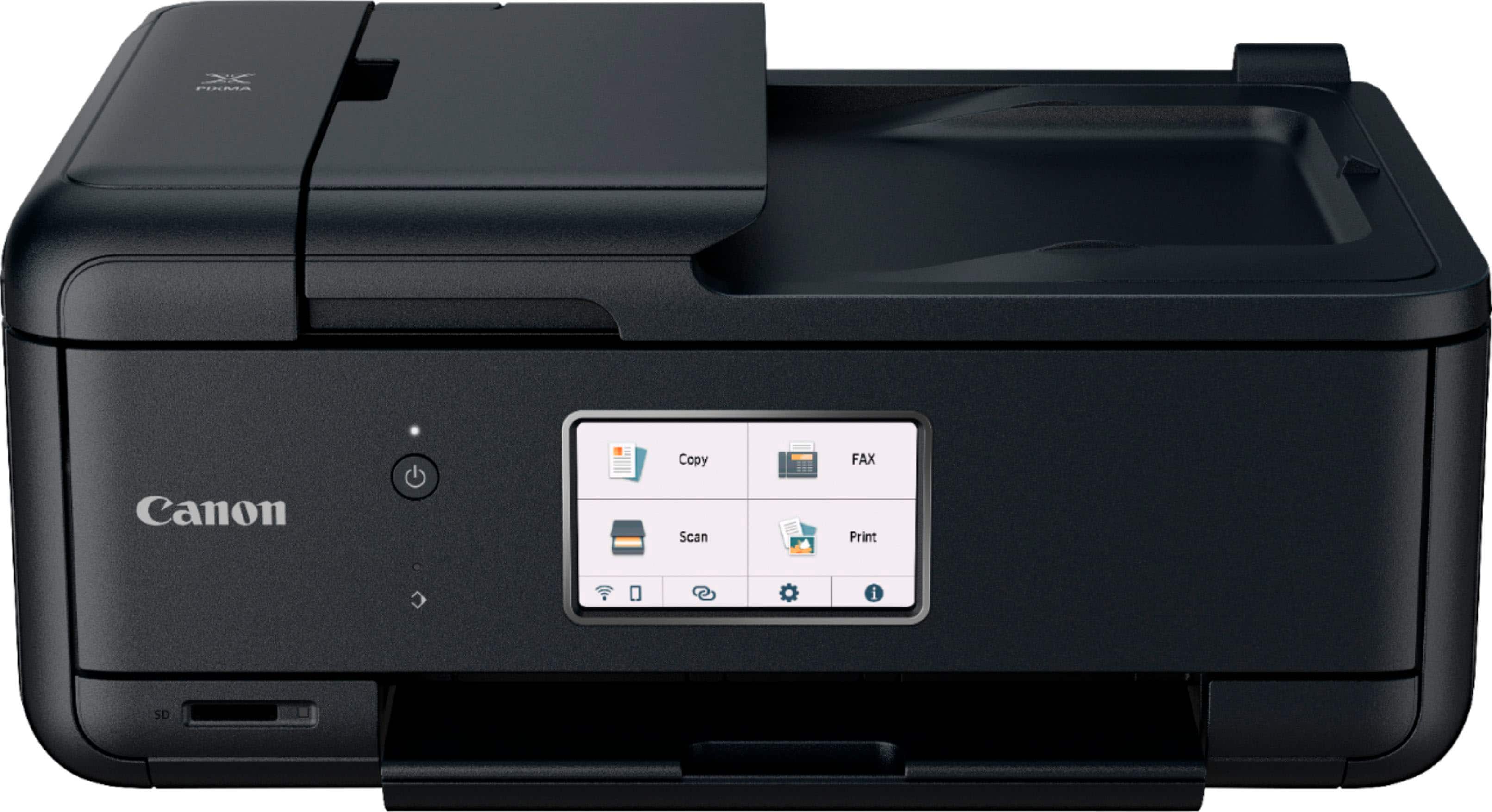 Front. Canon - PIXMA TR8620a Wireless All-In-One Inkjet Printer with Fax - Black.