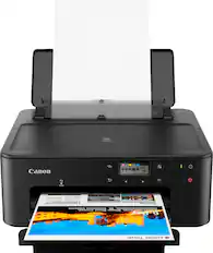 Front. Canon - PIXMA TS702a Wireless Inkjet Printer - Black.