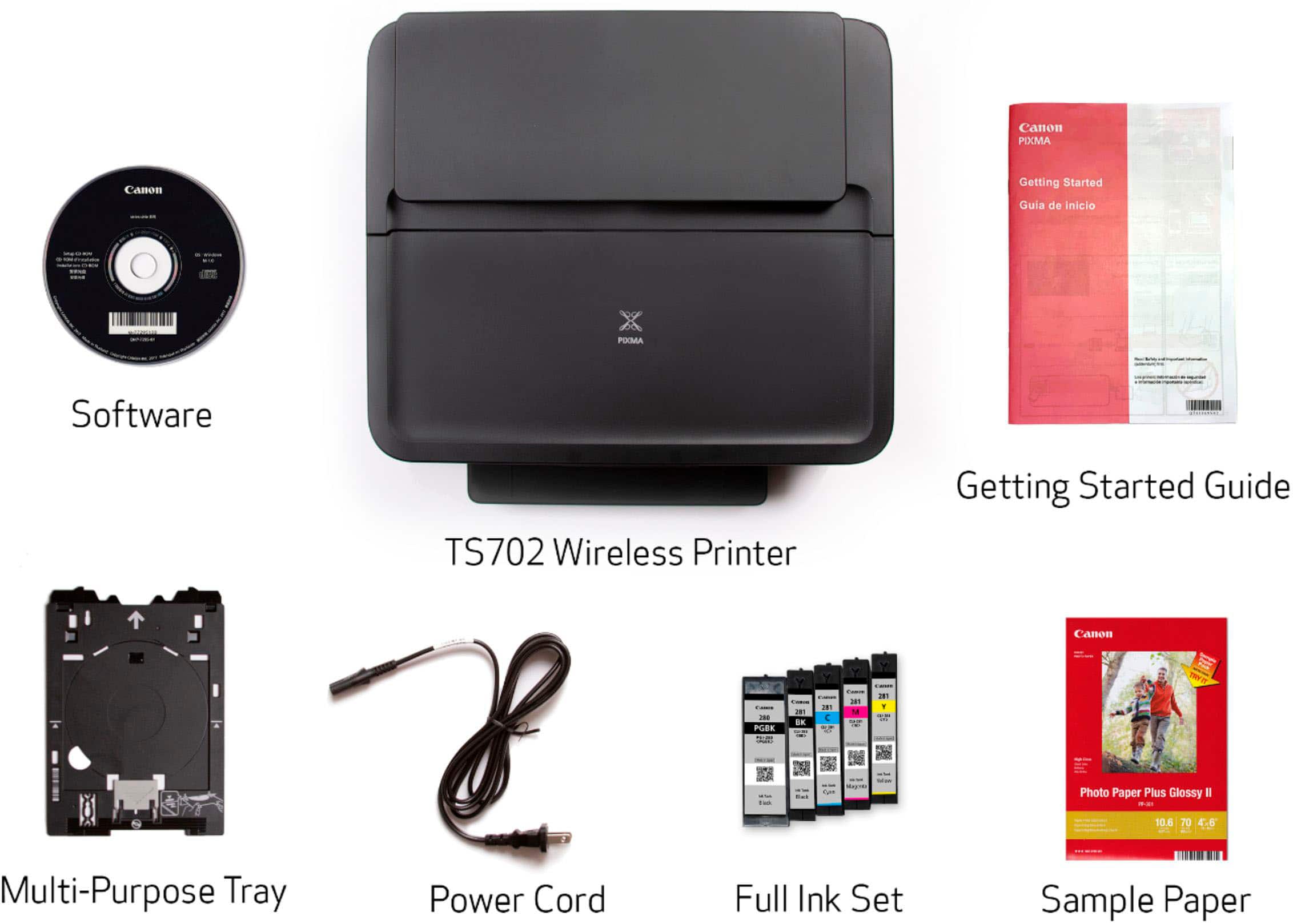 Alt View 1. Canon - PIXMA TS702a Wireless Inkjet Printer - Black.