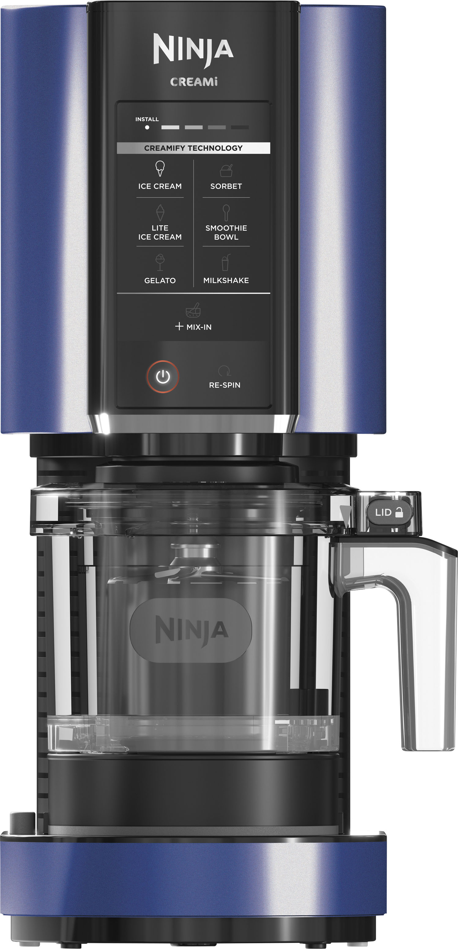 Angle View: Ninja™ CREAMi™ Ice Cream Maker, 7 One Touch Programs, Red - NC301RD