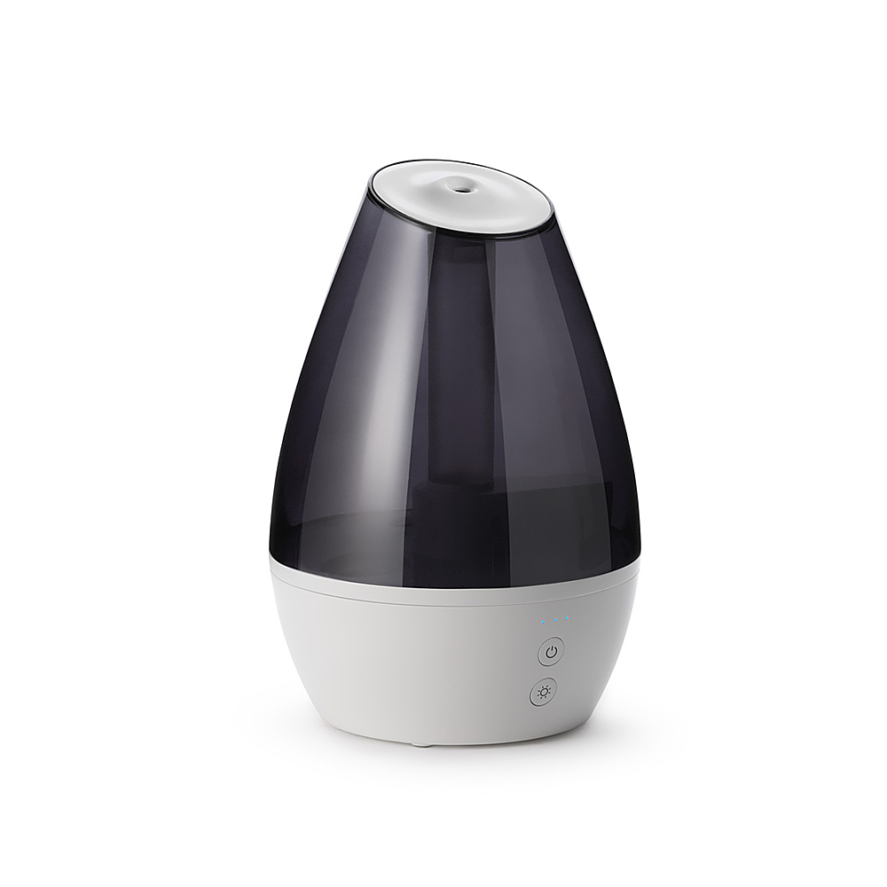 Left View: WINIX - L100 Ultrasonic 1Gallon Cool Mist Humidifier for Large Rooms with Essential Oil Tray, Quiet Operation, Auto Shut-Off - White