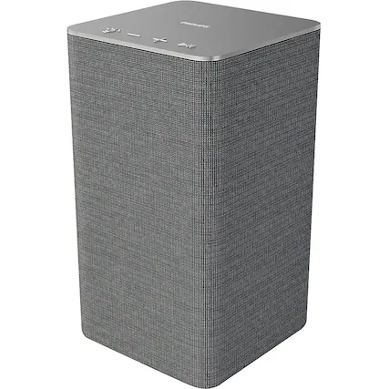 Front. Philips - 40 W Wireless Tabletop Speaker (Each) - Gray.