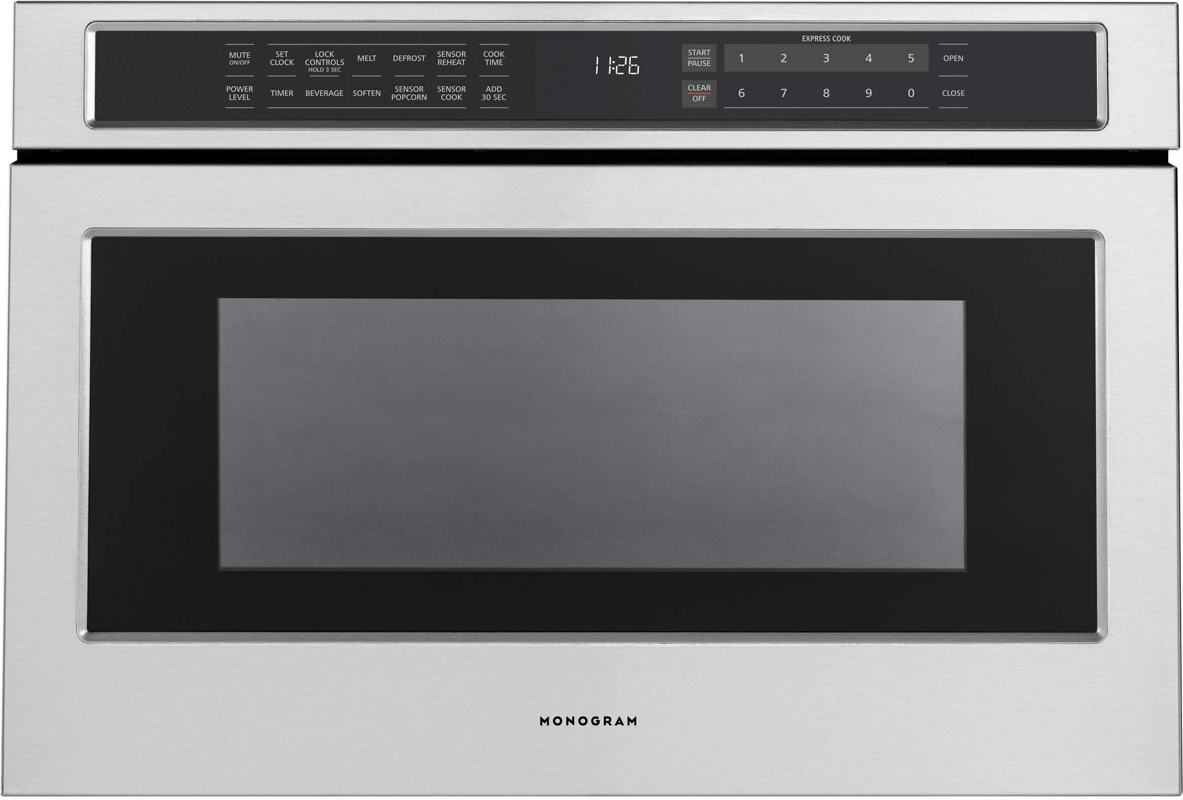 Monogram - 1.2 Cu. Ft. Drawer Microwave with Sensor Cooking and 10 Cooking Modes - Stainless Steel - Front_Zoom