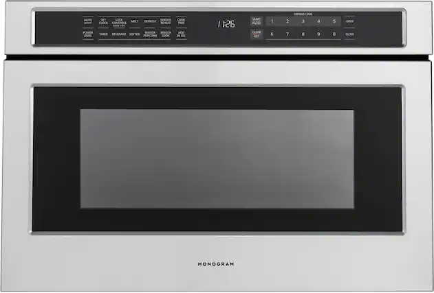 Front. Monogram - 1.2 Cu. Ft. Drawer Microwave - Stainless Steel.