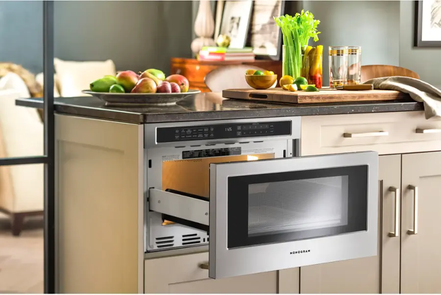 Alt View 13. Monogram - 1.2 Cu. Ft. Drawer Microwave - Stainless Steel.