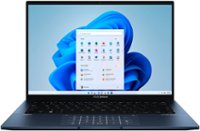 Front. ASUS - Zenbook 14" 2.8K OLED Laptop - Intel Evo Platform - 12th Gen Core i5 Processor - 8GB Memory - 256GB SSD - Ponder Blue.