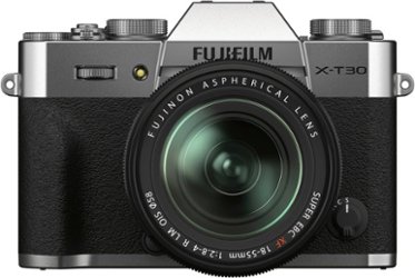 Fujifilm - X-T30 II Mirrorless Camera with XF18-55mm Lens Kit - Silver - Front_Zoom