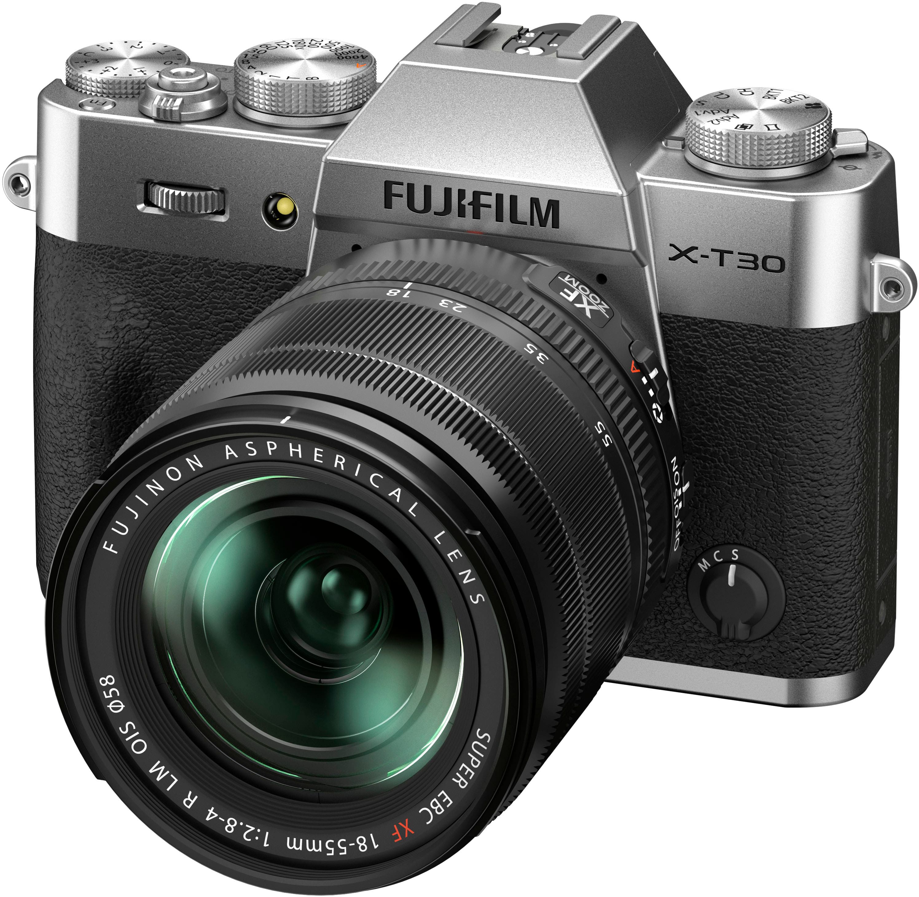 Angle. Fujifilm - X-T30 II Mirrorless Camera with XF18-55mm Lens Kit - Silver.