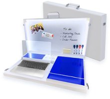 Worky - The Home Office 15-in-1 Personal Workspace - White - Front_Zoom