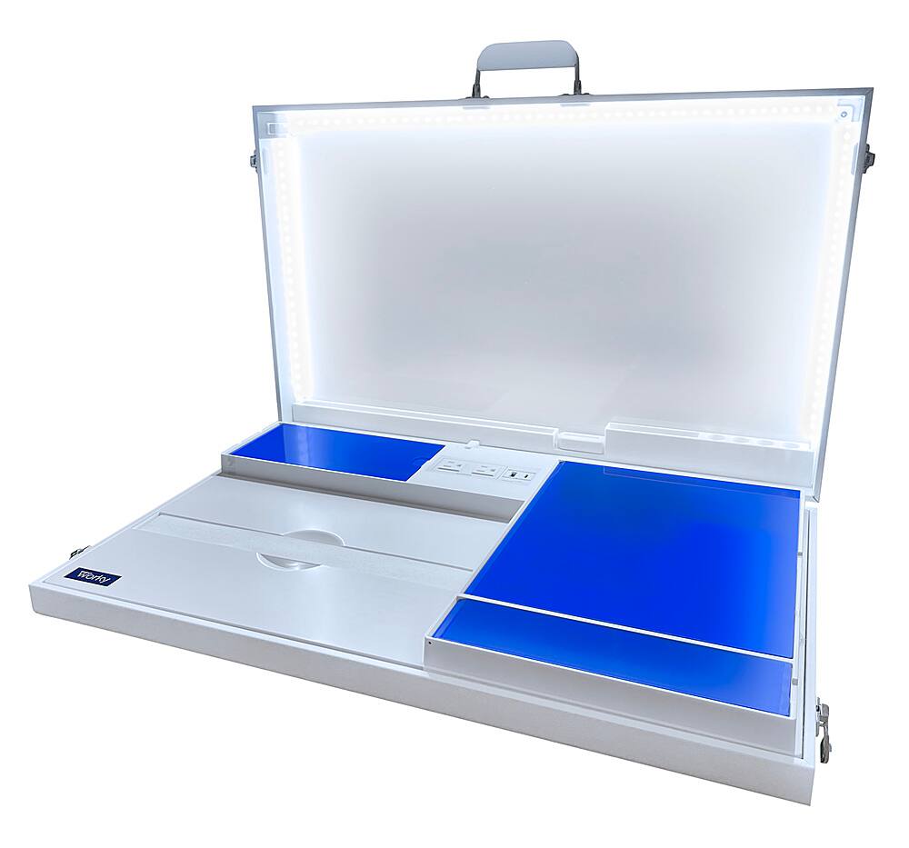 Alt View 11. Worky - The Home Office 15-in-1 Personal Workspace - White.