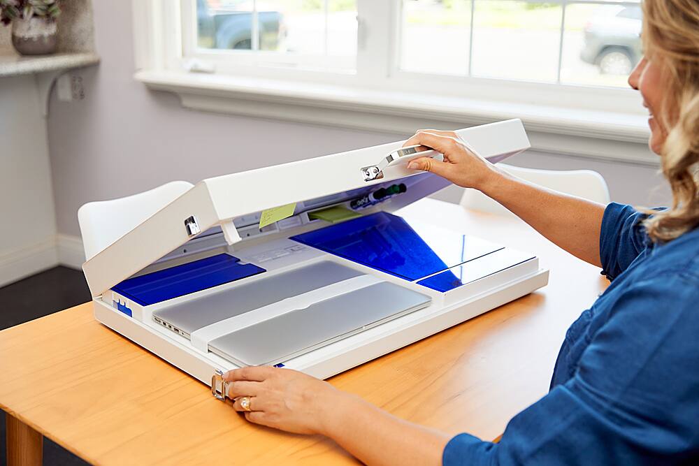 Alt View 15. Worky - The Home Office 15-in-1 Personal Workspace - White.