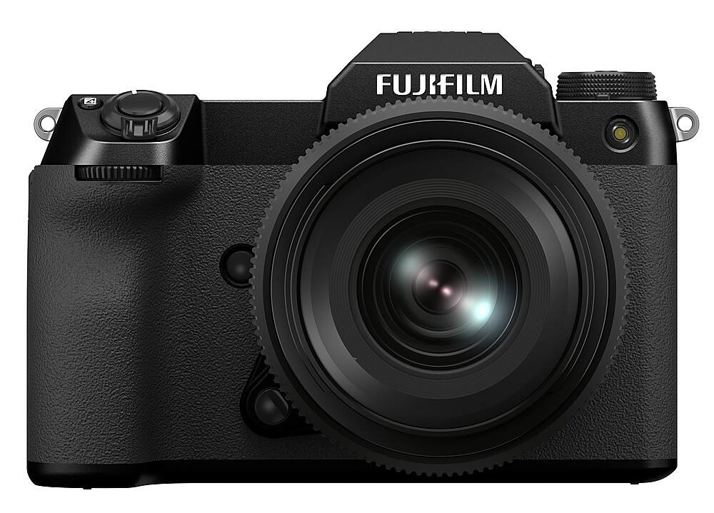 Front. Fujifilm - GFX50S II Mirorrless Camera with Fujinon GF35-70mmF4.5-5.6 WR Lens - Black.