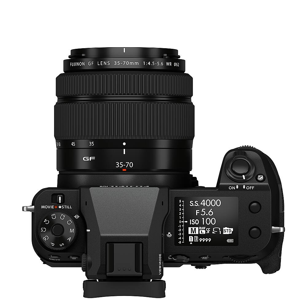 Left. Fujifilm - GFX50S II Mirorrless Camera with Fujinon GF35-70mmF4.5-5.6 WR Lens - Black.