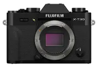 Front. Fujifilm - X-T30 II Mirrorless Camera (Body Only) - Black.