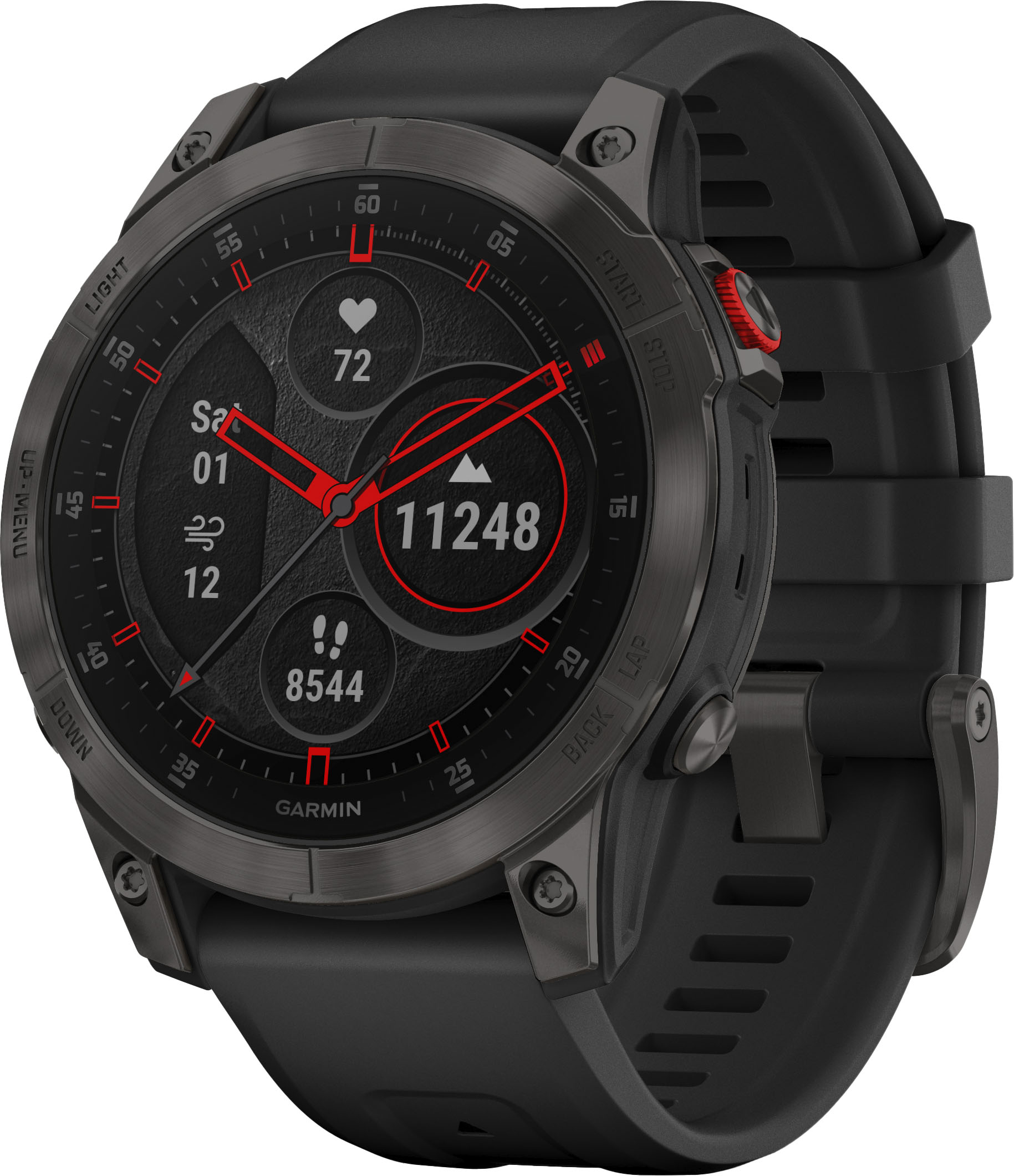 Garmin epix Smartwatch Fiber-reinforced 47mm (Gen - Best Buy 2) 010-02582-10 polymer GPS Titanium