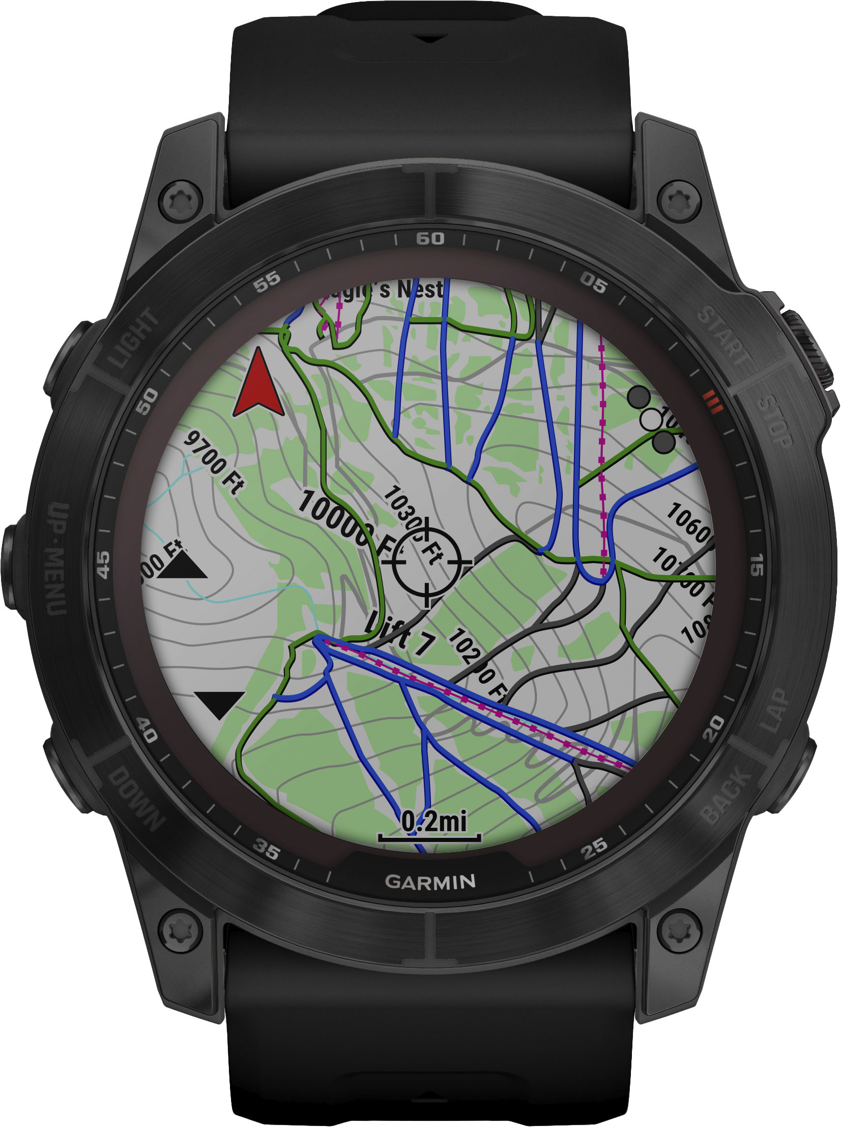 Garmin fēnix Sapphire Solar GPS Smartwatch 51 mm Fiber-reinforced polymer DLC Titanium 010-02541-22 - Best Buy