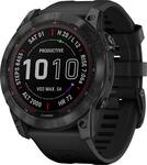 Garmin - fēnix 7X Sapphire Solar GPS Smartwatch 51 mm Fiber-reinforced polymer - Black DLC Titanium - (2022)