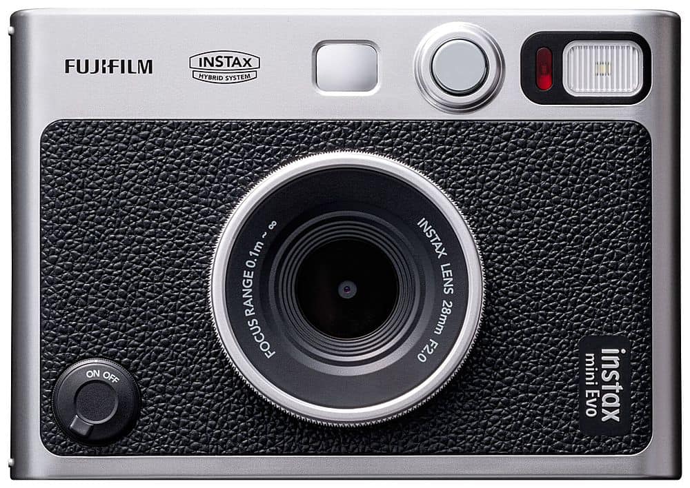 Front. Fujifilm - INSTAX MINI Evo Instant Film Camera - Black.