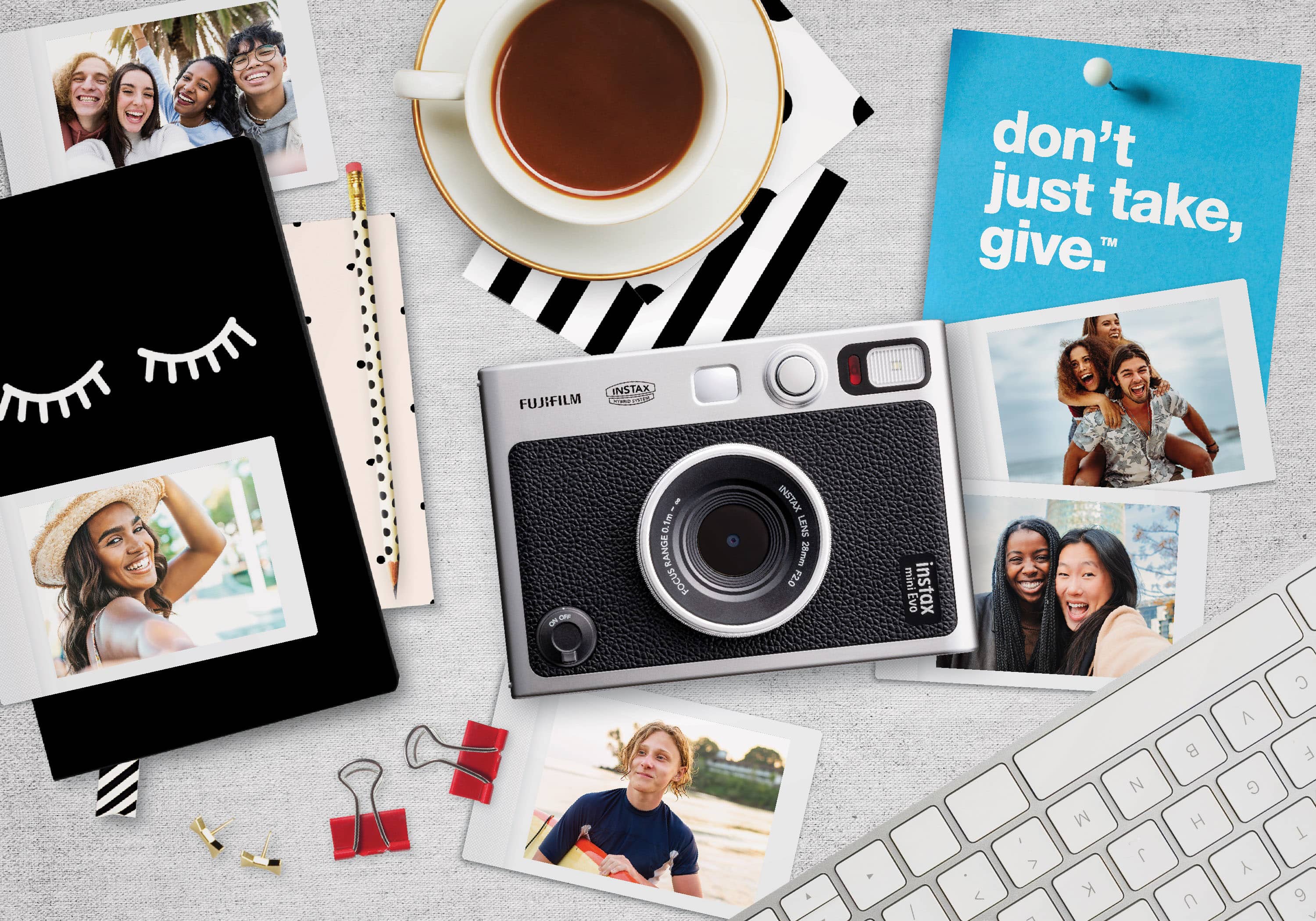 Alt View 14. Fujifilm - INSTAX MINI Evo Instant Film Camera - Black.