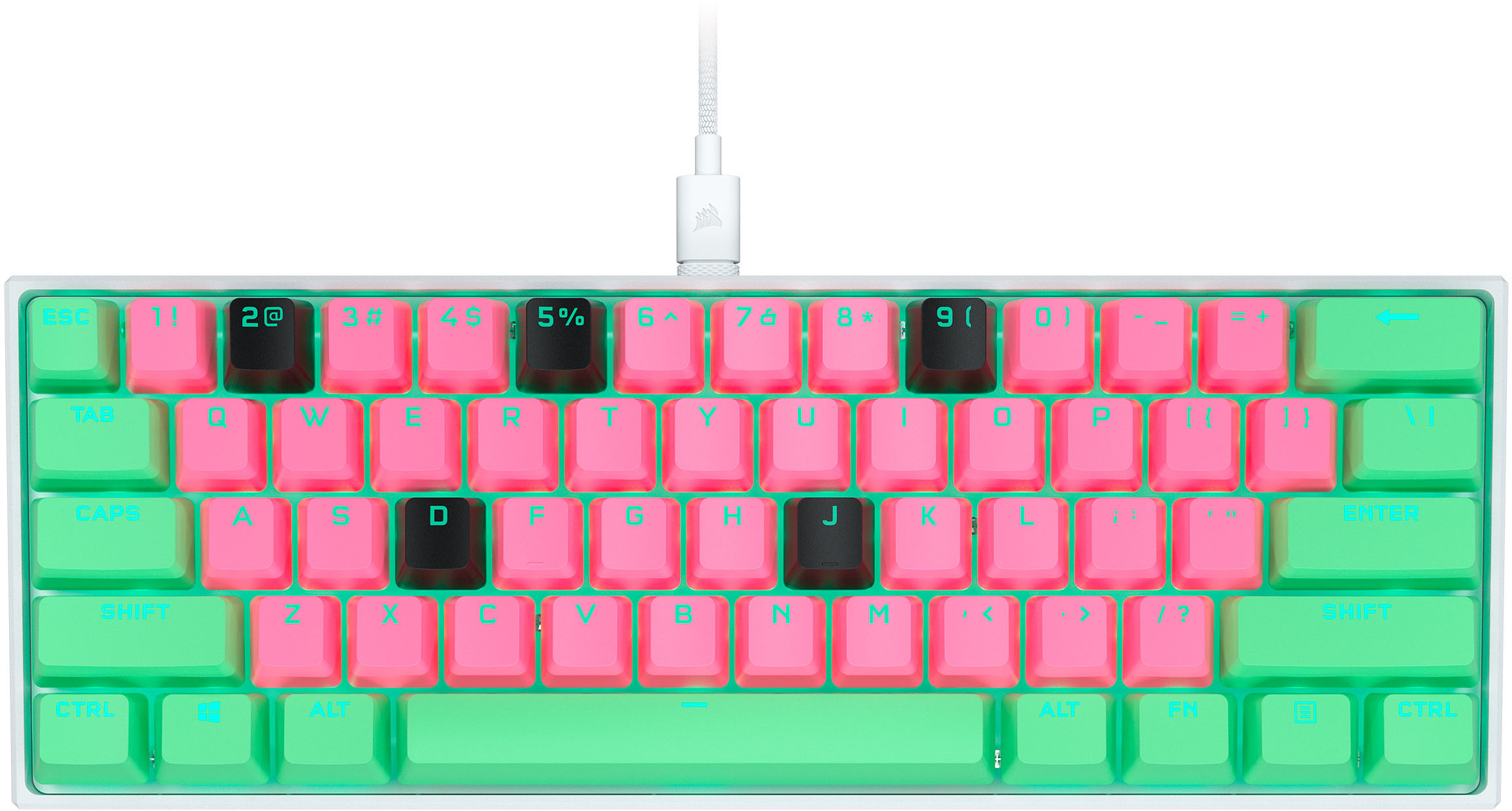 Best Buy: CORSAIR K65 RGB Mini Wired Mechanical Cherry MX SPEED Linear Switch Gaming Keyboard with PBT Double-Shot Flavor Rush Watermelon Blast
