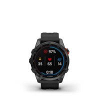 Garmin - fēnix 7S Solar GPS Smartwatch 42 mm Fiber-reinforced polymer - Slate Gray - Front_Zoom