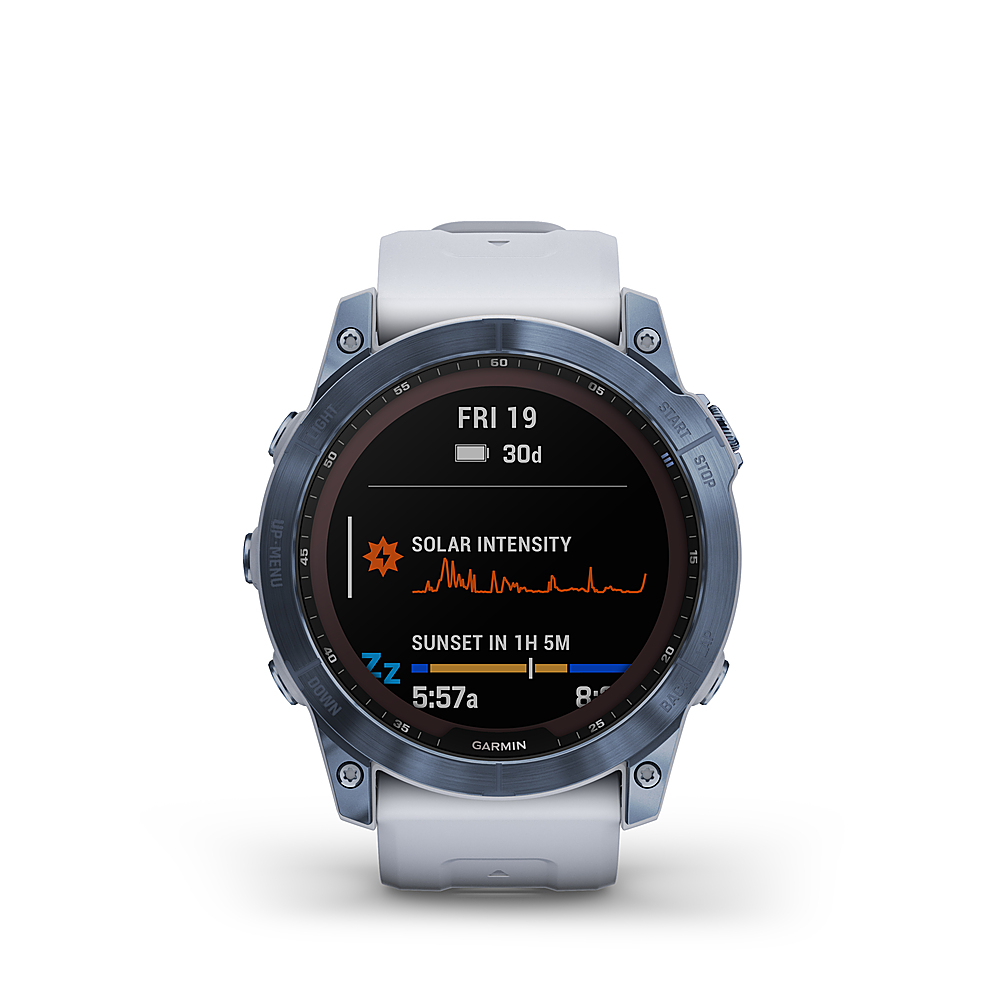 Garmin fēnix 7X Sapphire Solar GPS Smartwatch 51 mm Fiber-reinforced  polymer Mineral Blue DLC Titanium 010-02541-14 - Best Buy