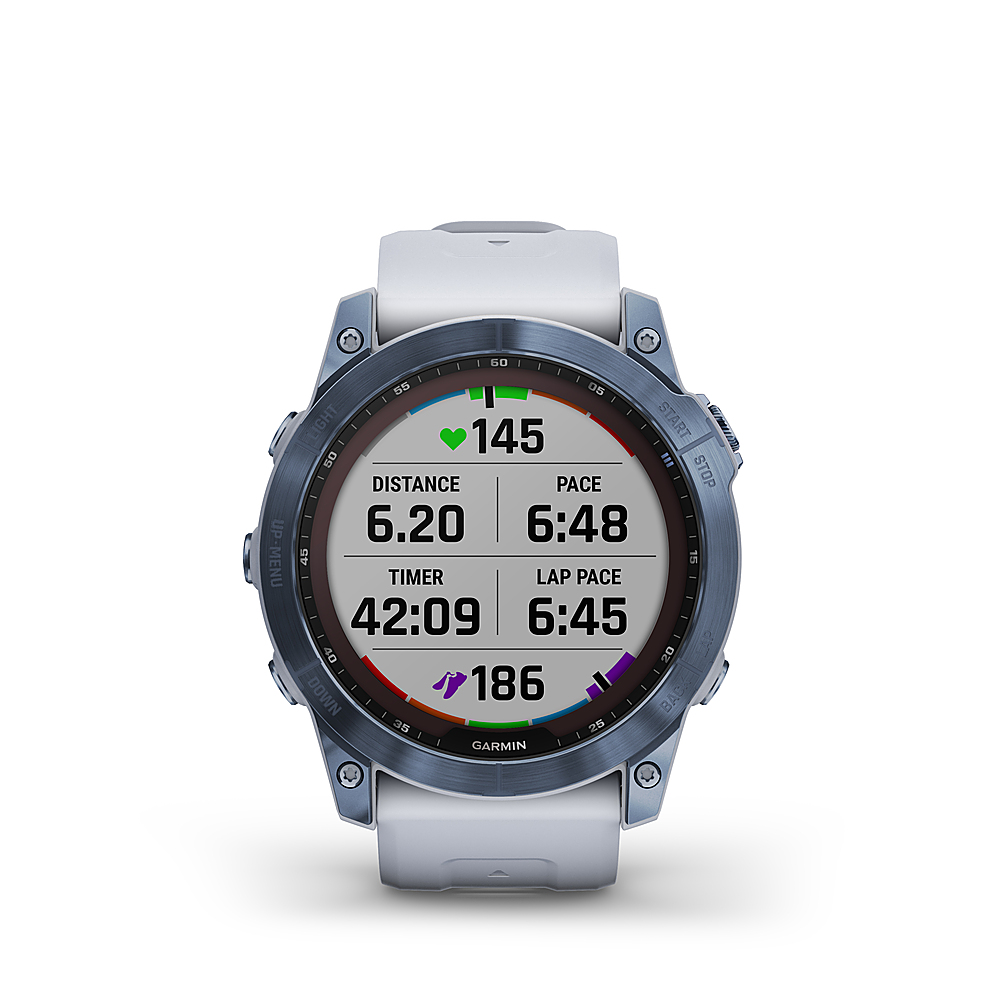 Best Buy: Garmin fēnix 7X Sapphire Solar GPS Smartwatch 51 mm  Fiber-reinforced polymer Mineral Blue DLC Titanium 010-02541-14