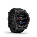 Angle Zoom. Garmin - fēnix 7X  Sapphire Solar GPS Smartwatch 51 mm Fiber-reinforced polymer - Carbon Gray DLC Titanium.