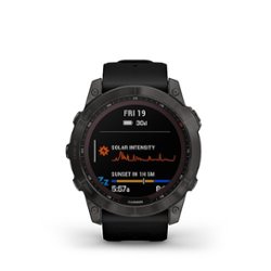 Garmin - fēnix 7X  Sapphire Solar GPS Smartwatch 51 mm Fiber-reinforced polymer - Carbon Gray DLC Titanium - Front_Zoom