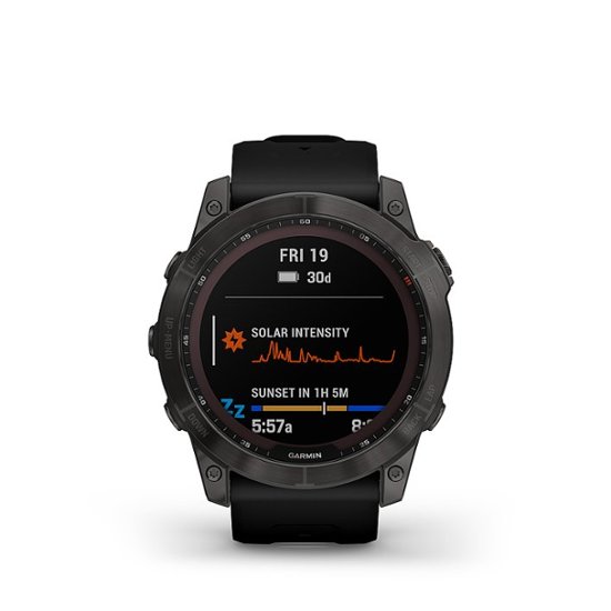 lejesoldat Nødvendig chauffør Garmin fēnix 7X Sapphire Solar GPS Smartwatch 51 mm Fiber-reinforced  polymer Carbon Gray DLC Titanium 010-02541-10 - Best Buy