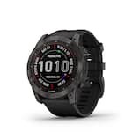 Garmin - fēnix 7X Sapphire Solar GPS Smartwatch 51 mm Fiber-reinforced polymer - Carbon Gray DLC Titanium - (2022)
