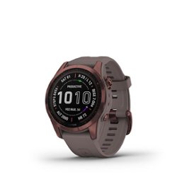 Garmin - fēnix 7S Sapphire Solar GPS Smartwatch 42 mm Fiber-reinforced polymer - Dark Bronze Titanium - Front_Zoom