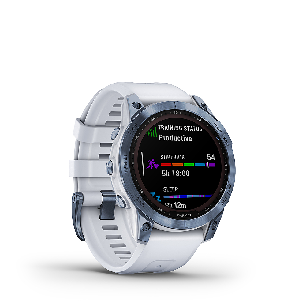 Best Buy: Garmin fēnix 7 Sapphire Solar GPS Smartwatch 47 mm  Fiber-reinforced polymer Mineral Blue DLC Titanium 010-02540-24