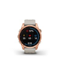 Garmin - fēnix 7S Solar GPS Smartwatch 30 mm Fiber-reinforced polymer - Rose Gold - Front_Zoom