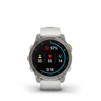 Garmin - epix (Gen 2) GPS Smartwatch 47mm Fiber-reinforced polymer - White Titanium - (2022) - Front_Zoom