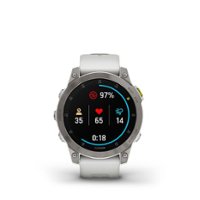 Garmin - epix (Gen 2) GPS Smartwatch 47mm Fiber-reinforced polymer - White Titanium - Front_Zoom