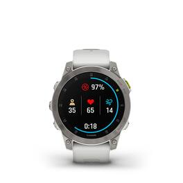 Garmin - epix (Gen 2) GPS Smartwatch 47mm Fiber-reinforced polymer - White Titanium - (2022)