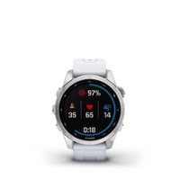 Garmin - fēnix 7S GPS Smartwatch 30 mm Fiber-reinforced polymer - Silver - Front_Zoom
