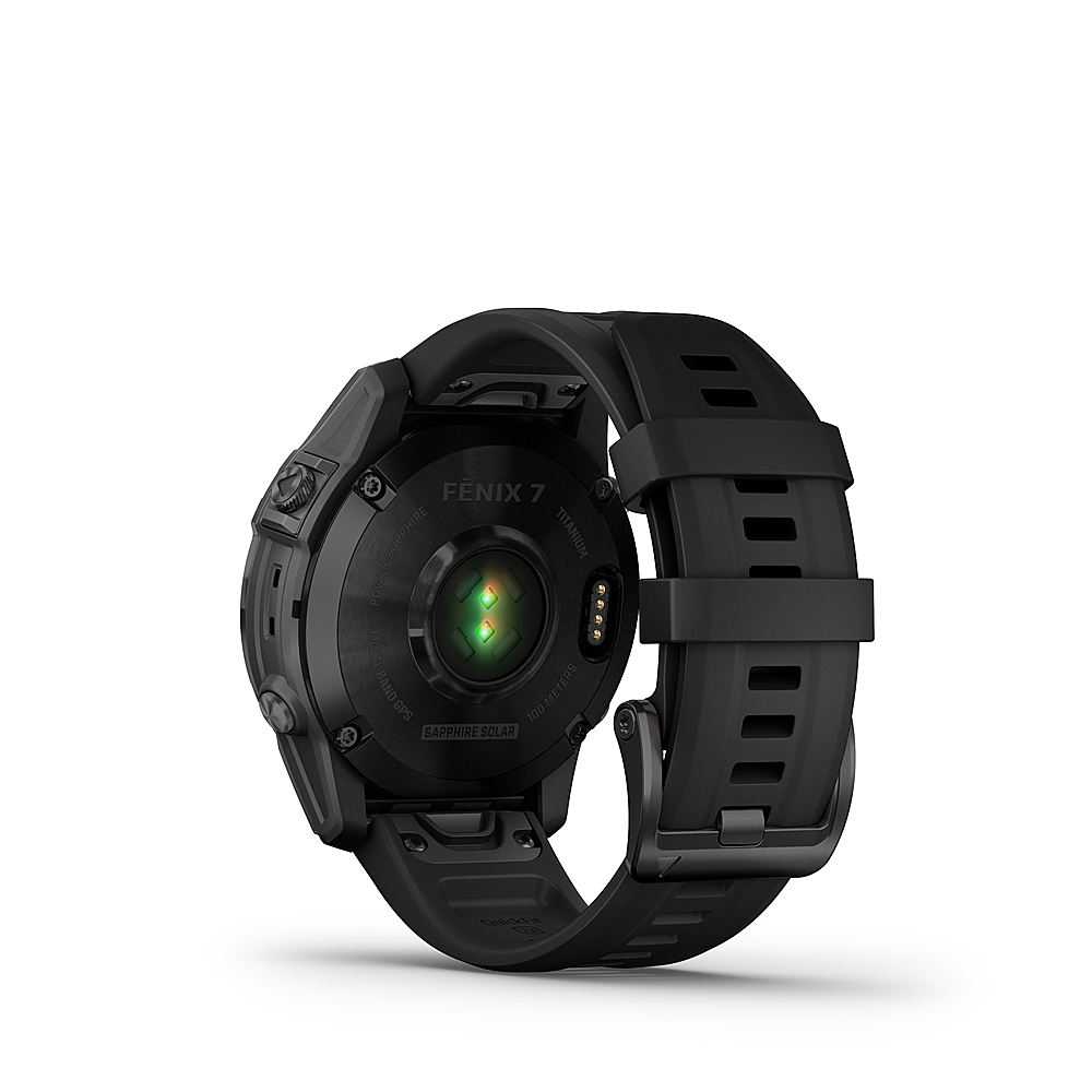 Garmin Best Buy 47 fēnix Smartwatch 7 Fiber-reinforced Titanium GPS - Black DLC mm Solar Sapphire 010-02540-34 polymer