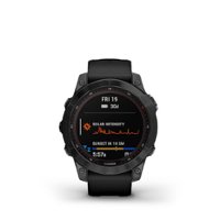Garmin - fēnix 7 Sapphire Solar GPS Smartwatch 47 mm Fiber-reinforced polymer - Black DLC Titanium - Front_Zoom